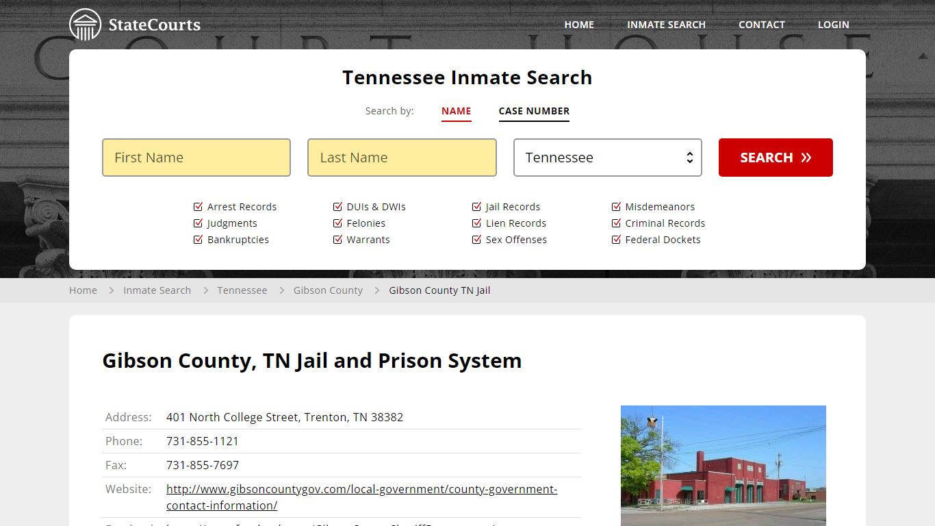 Gibson County TN Jail Inmate Records Search, Tennessee - State Courts